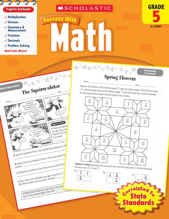 Scholastic Success with Math: Grade 5 Workbook