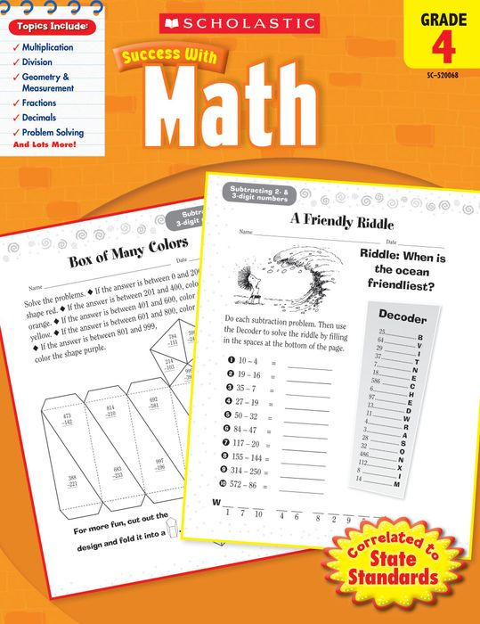 Scholastic Success with Math: Grade 4