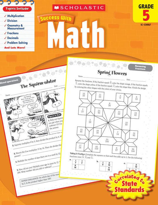 Scholastic Success with Math: Grade 5 Workbook