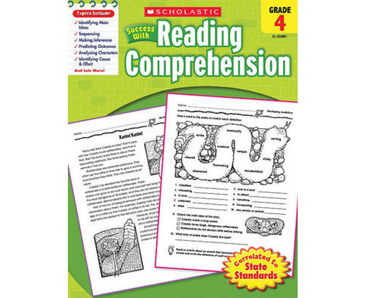 Scholastic Success with Reading Comprehension, Grade 4 Workbook